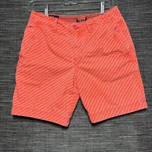 SuperDry Shorts Men's Size 28 Orange Chino All Over Print